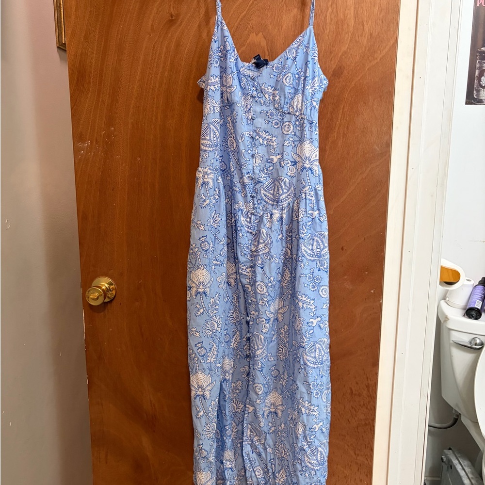 Light Blue Paisley Maxi Sundress NWT Roller Rabbit Women’s size L
